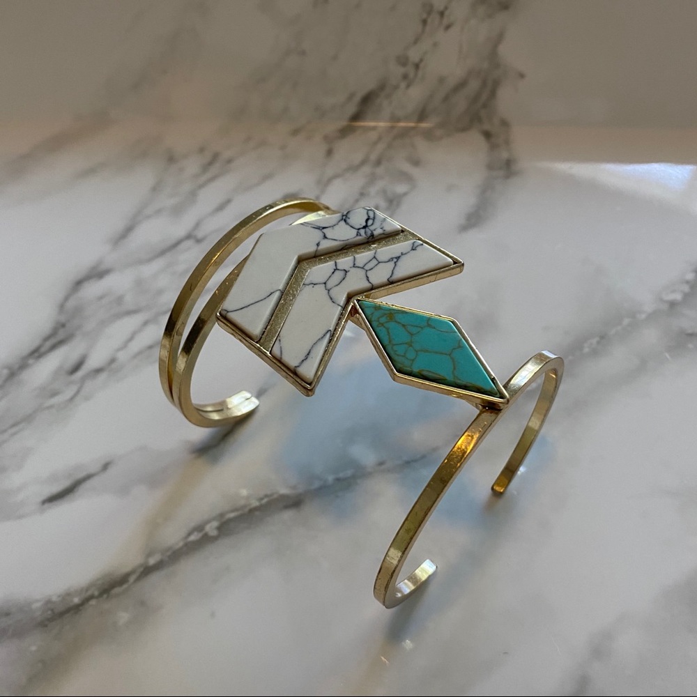 Brass & Turquoise Cuff